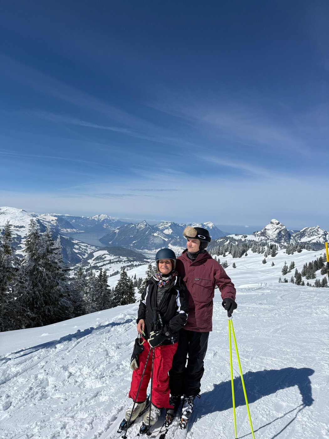 Skiing with my mom
