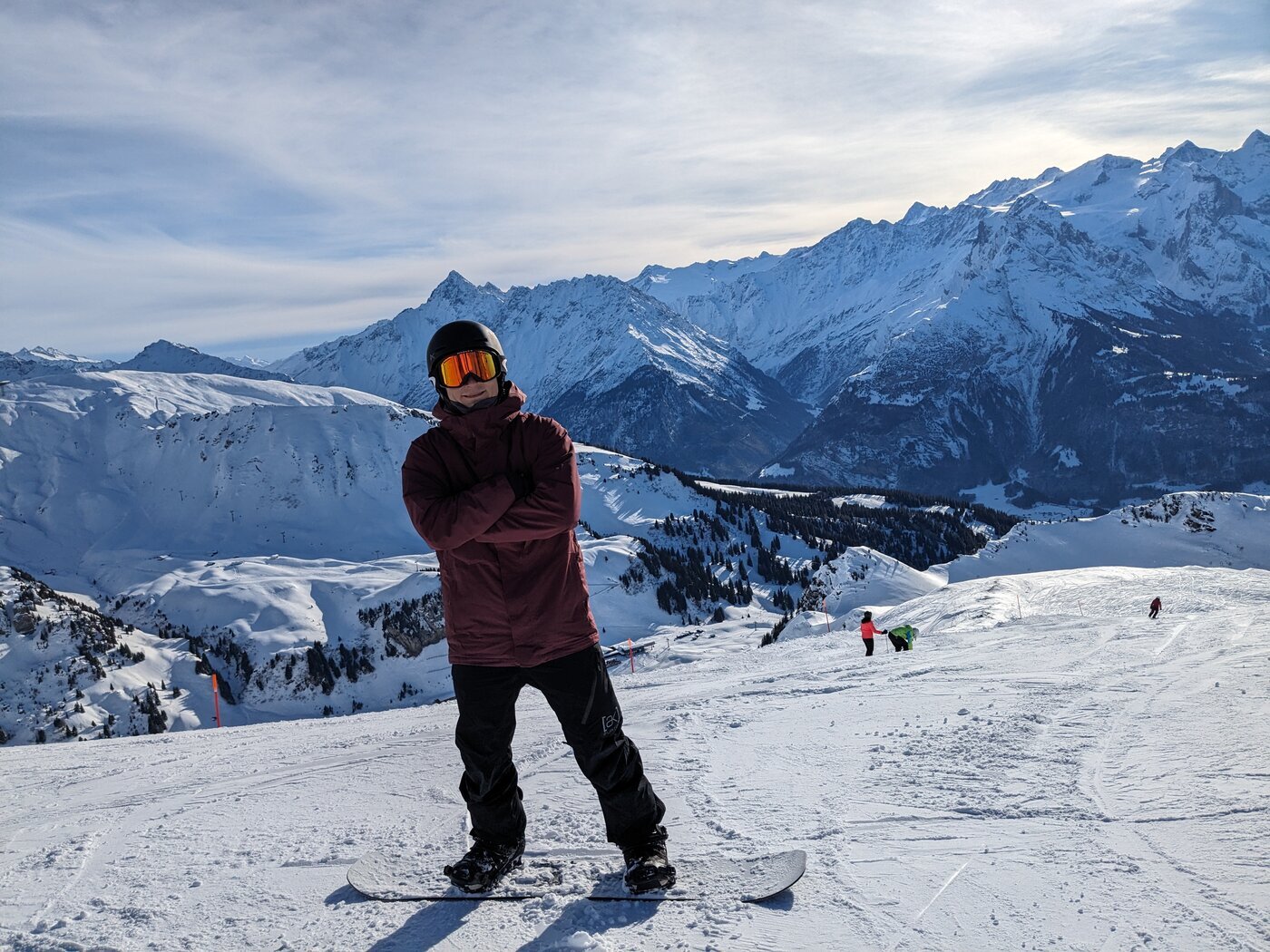 Snowboarding in the Alps